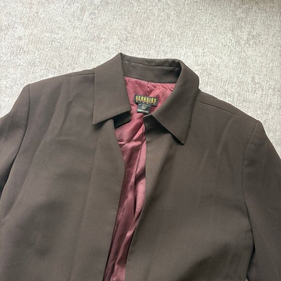Georgiou Studio Brown Blazer Jacket - Picture 2 of 3